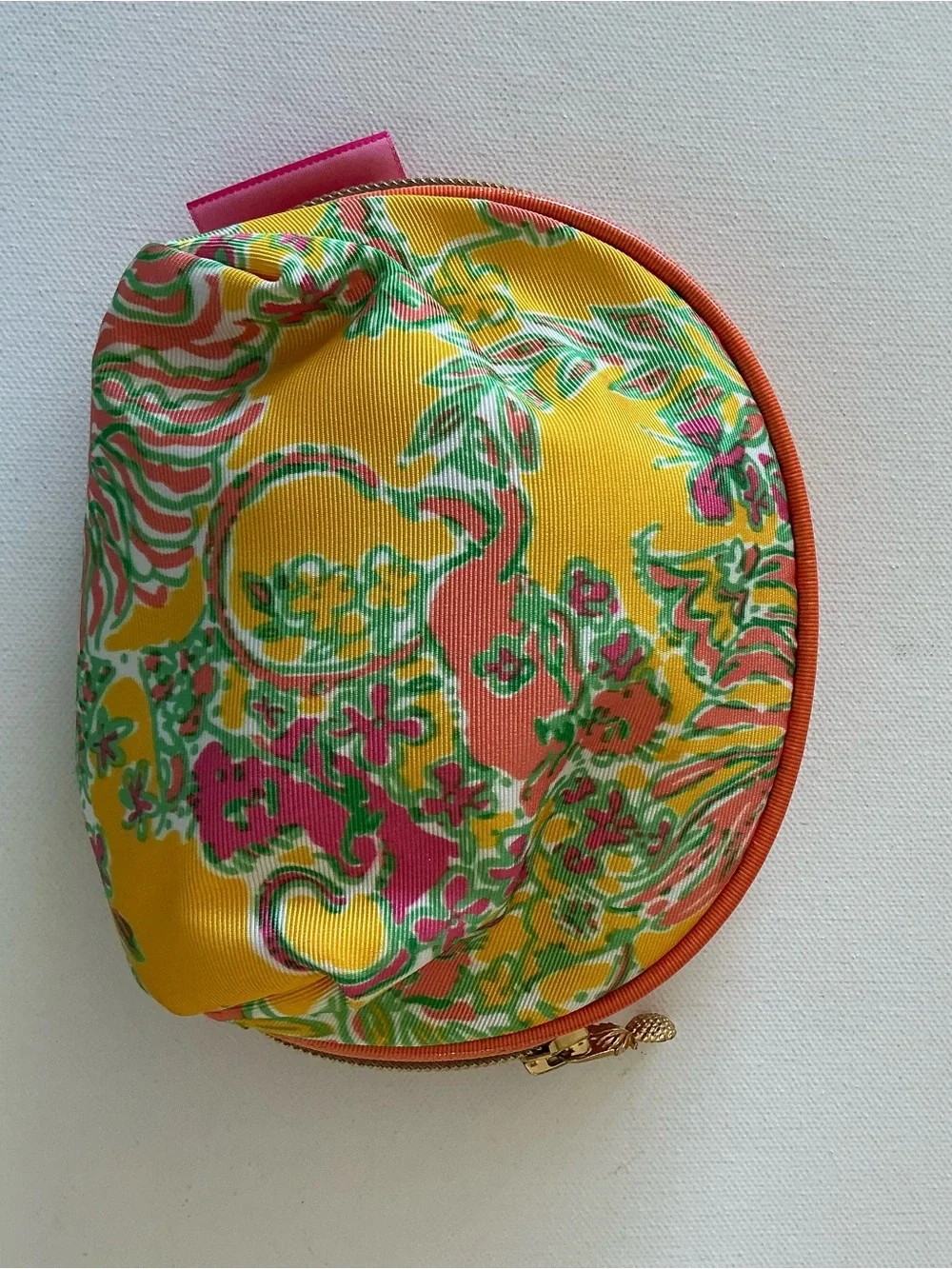 Lilly Pulitzer Small Zip Cosmetic Pouch Makeup Bag Tropical Print